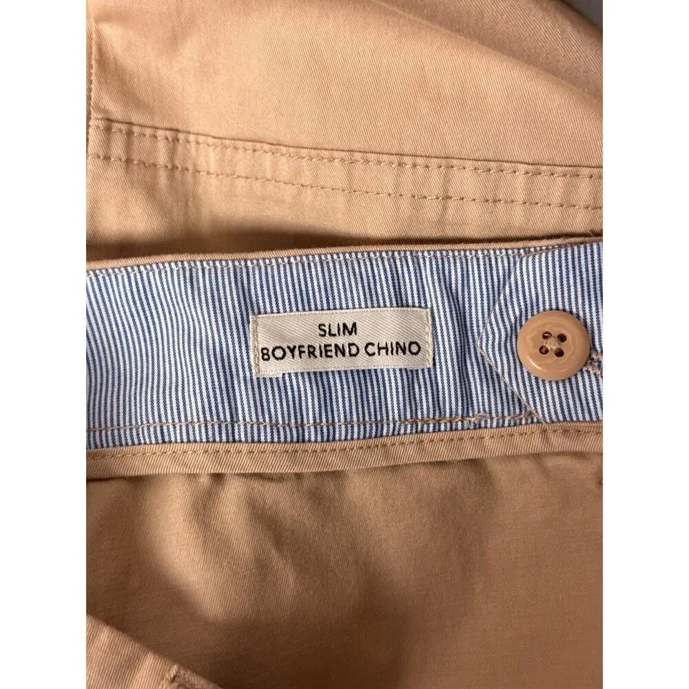 New J Crew Pants 24 Womens Patch Pocket Slim Boyfriend Chino Beige